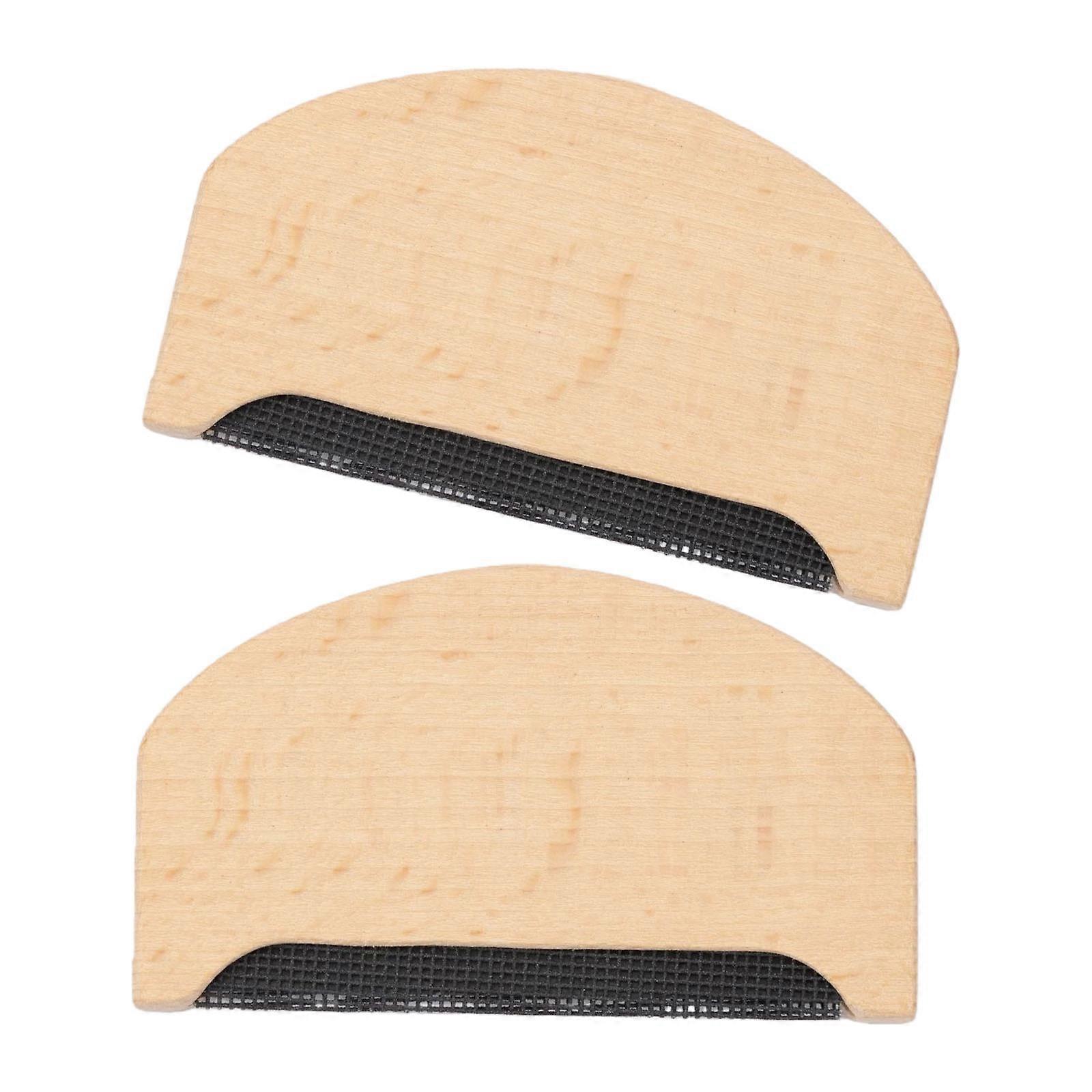 2Pcs Wooden Fabric Cashmere Sweater Lint Remover Trimmer Shaver Manual Portable Comb Pilling Fuzz Fabric Lint Remover Multicolor