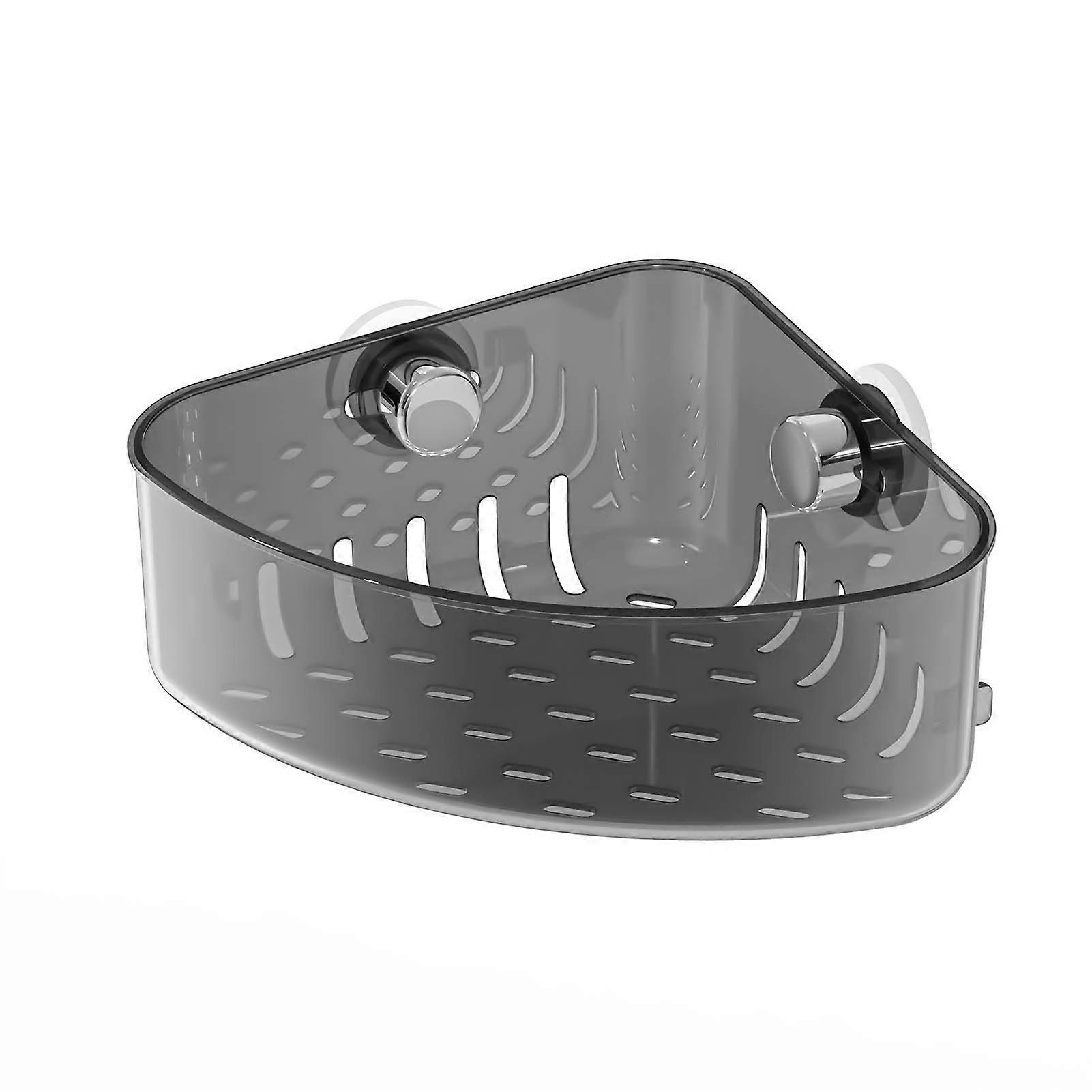 Suction Cup Sink Corner Rack Large Capacity Strong Load-bearing Easy to Install Multifunctional