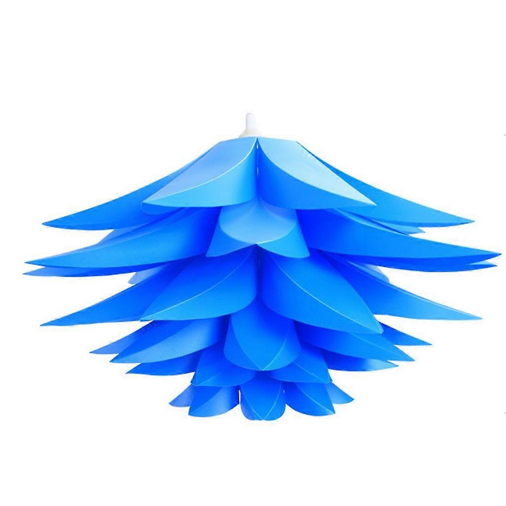 Puzzle Pendant Lampshade Chandelier LED Hanging Lamp for Cafe Restaurant Modern Ceiling Decoration White Vigorous Blue