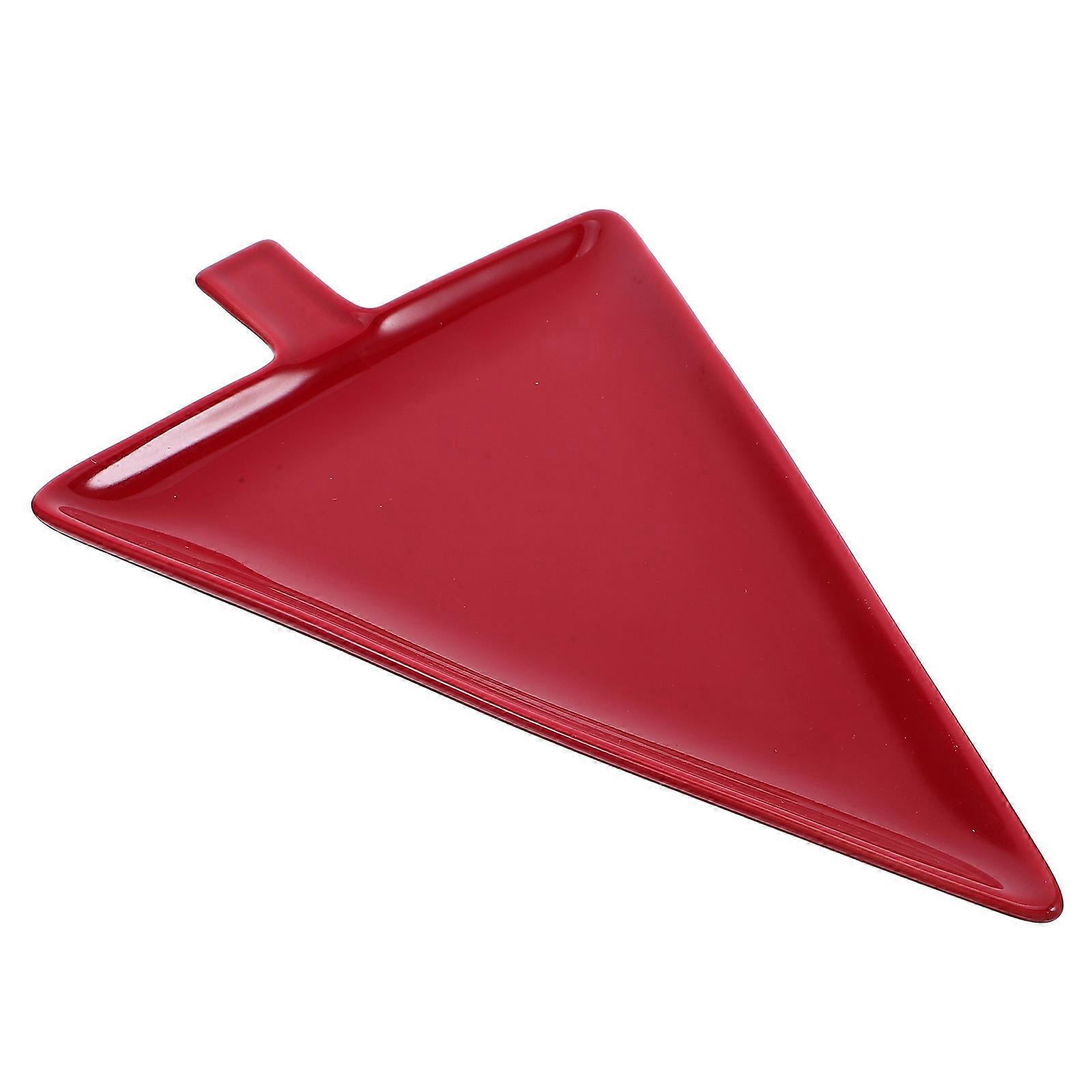 Christmas Candy Dish Ceramic Plate for Serving Snacks 1 Piece Red Tree Shape