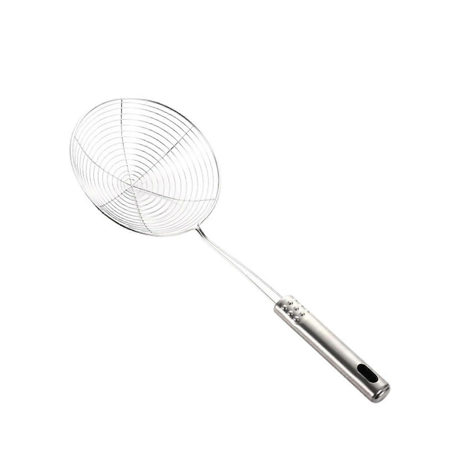 Stainless Steel Skimmer Spoon for Frying with Handle, Rust Resistant Wire Strainer Ladle 11cm