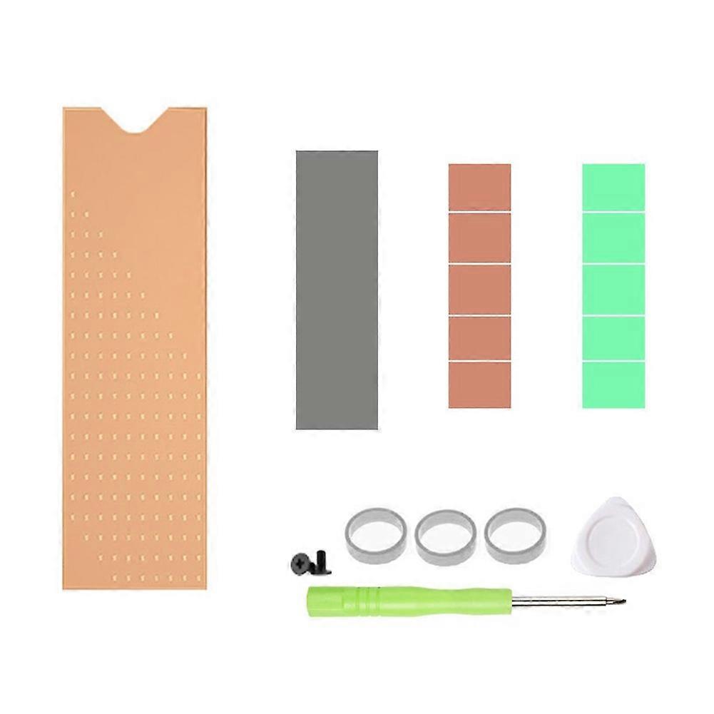 M.2 NVMe SSD Heat Sink 2mm for M2 2280 Solid State Hard Disk Copper Heatsink with Thermal Pad Laptop SSD Radiator