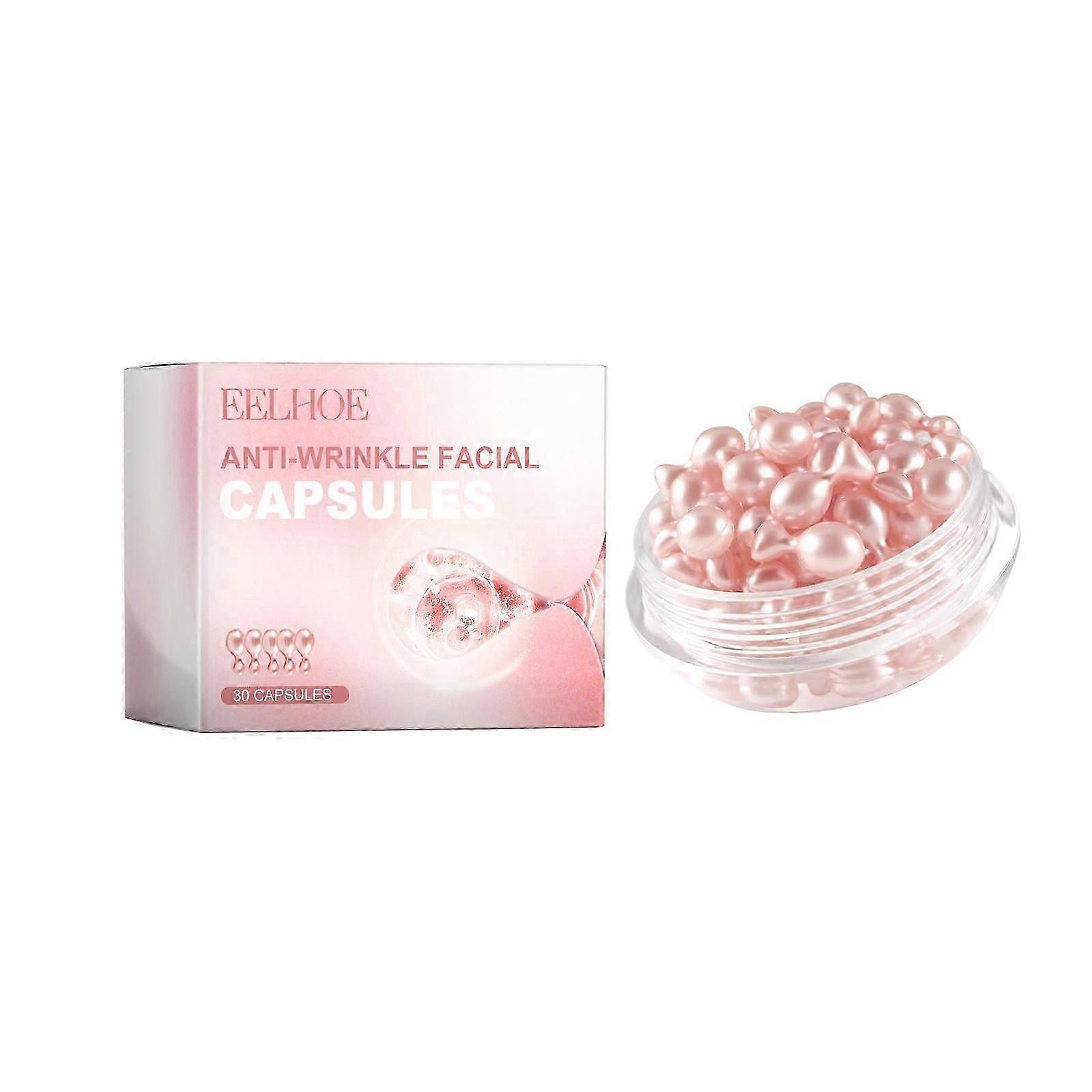 AntiWrinkle Facial Essence Capsules  Hydrating, Firming  Elasticity Boost with Collagen  Tocopherol for Youthful, Smooth, and Radiant Skin