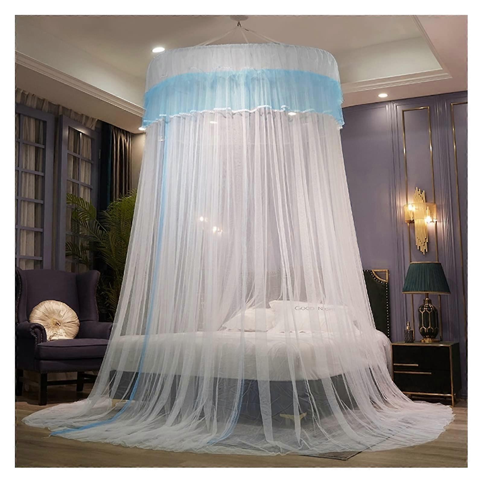 Mosquito Net Bed Canopy with Fine Mesh Protection for Single to King Size Beds and Travel White