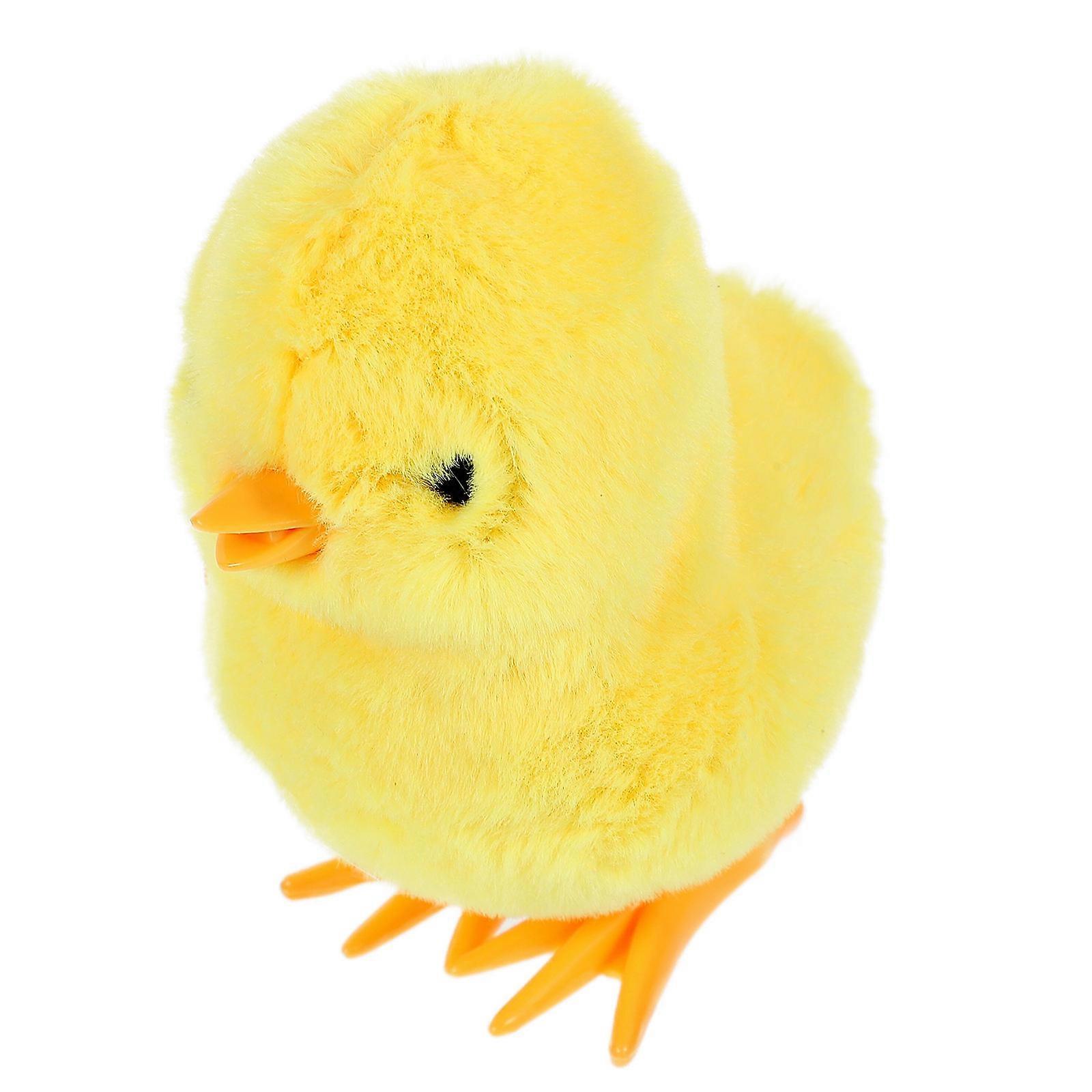 Plush Chicken Clockwork Jumping Toy Wind Up Jumping Toy Simulation Chicken Toy