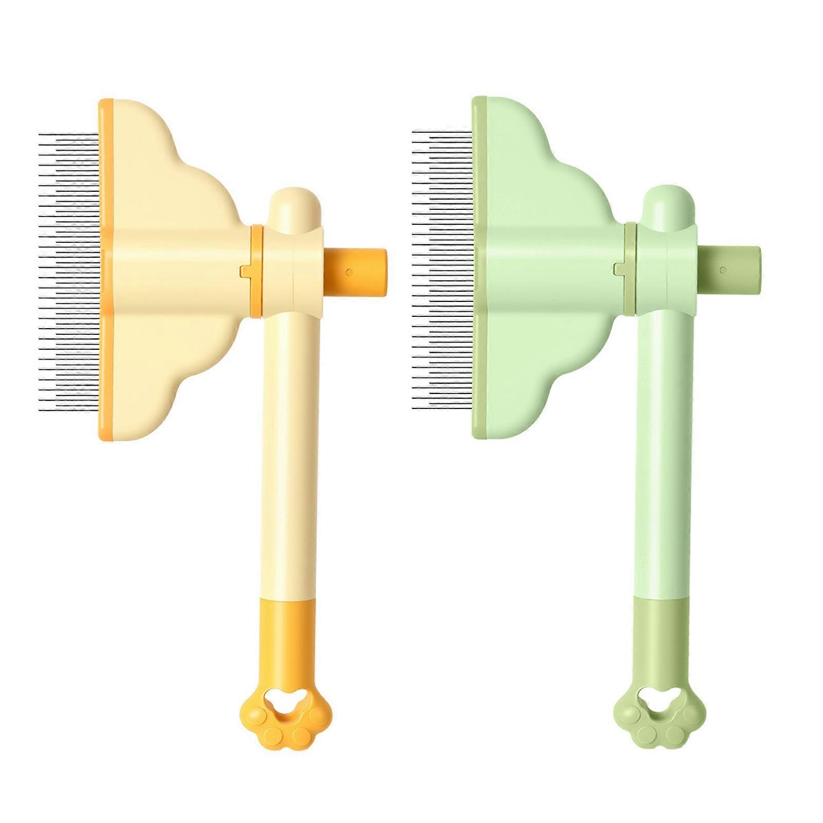 2pcs Multipurpose Grooming Brush Featuring Quick Removal Function Ergonomic Handle Safe for Pet Durability Multicolor