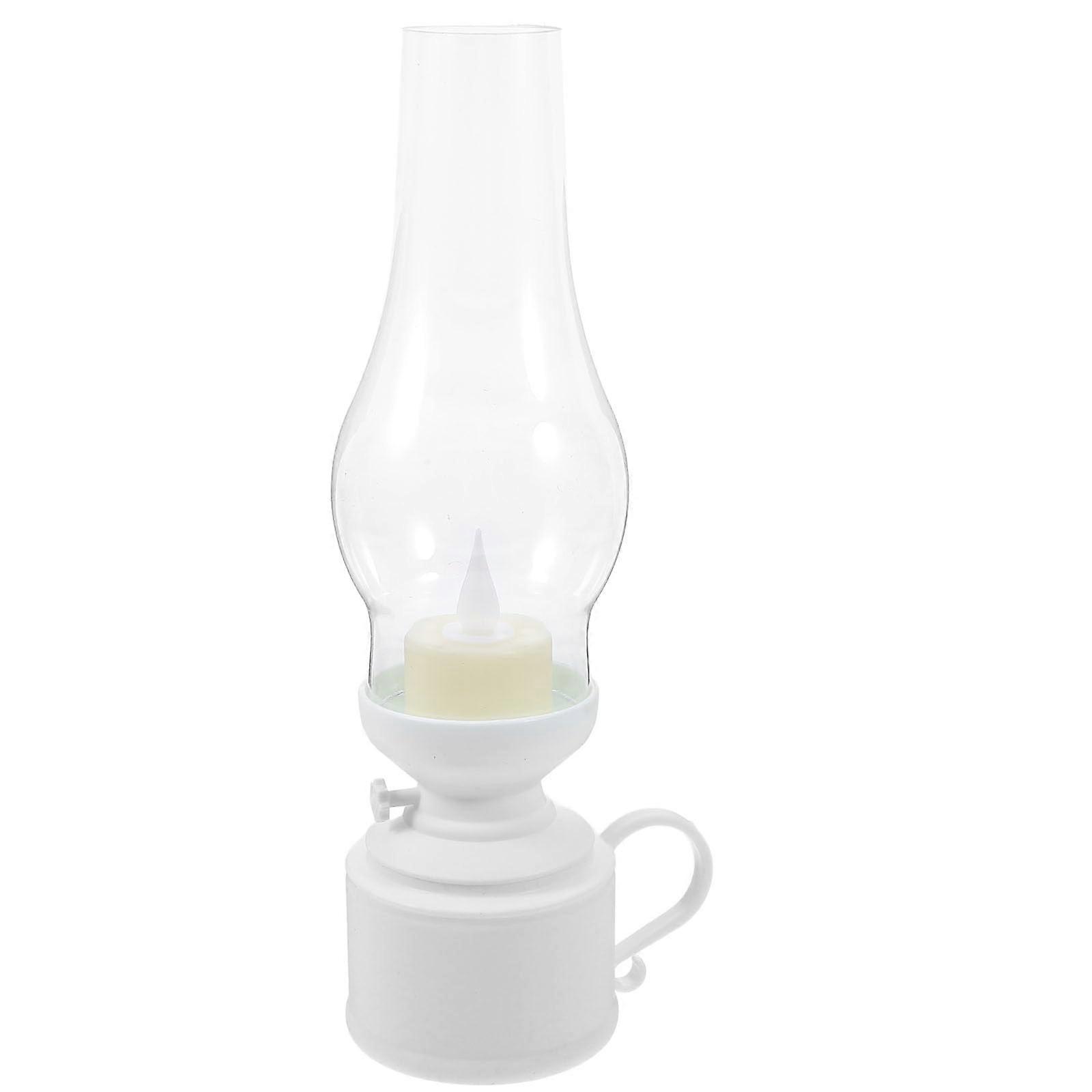 Vintage LED Kerosene Lamp with Flame Effect Christmas Candle for Home Tabletop and Party Decor