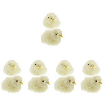 Plush Chick Plaything Artificial Chick Toy for Children Playing 10Pcs Collection