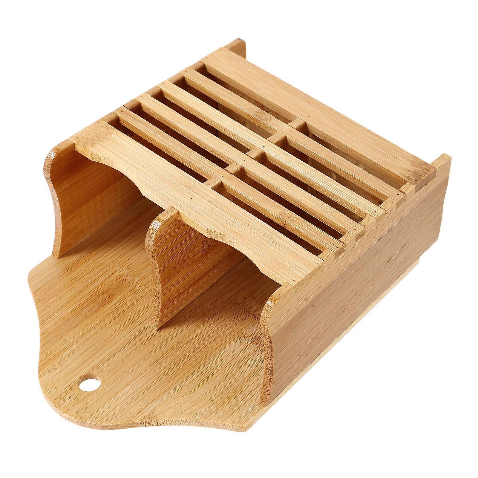 Bamboo Kitchen Utensil Holder Organizer for Convenient Storage