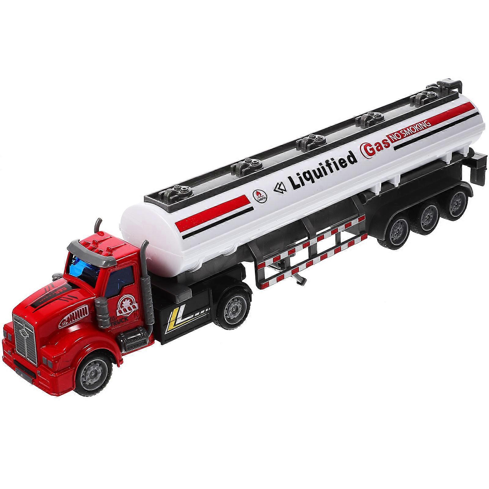 Simulation Container Car Model For Kids Playtime Decorative Use Alloy Material 1Set With Bidirectional Sliding