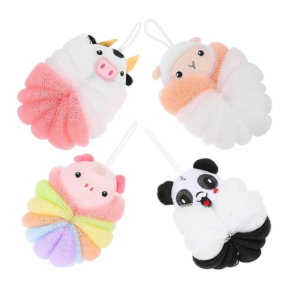 Bathing Ball Shower Ball Home Bathing Multi Colored Thickened Design 4Pcs
