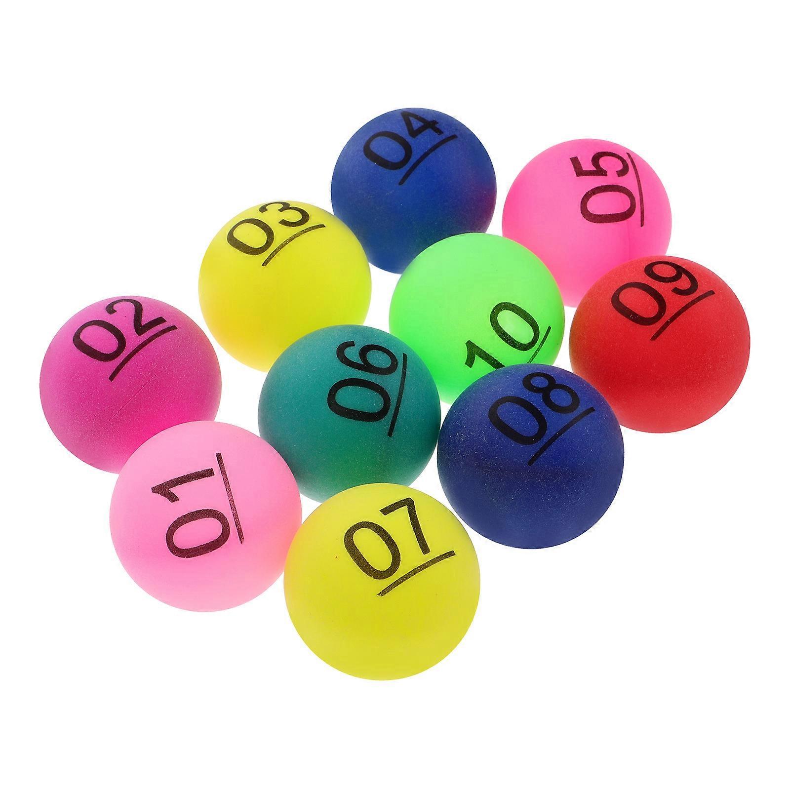 10Pcs Numbered Raffle Balls Balls for Playing Use PP