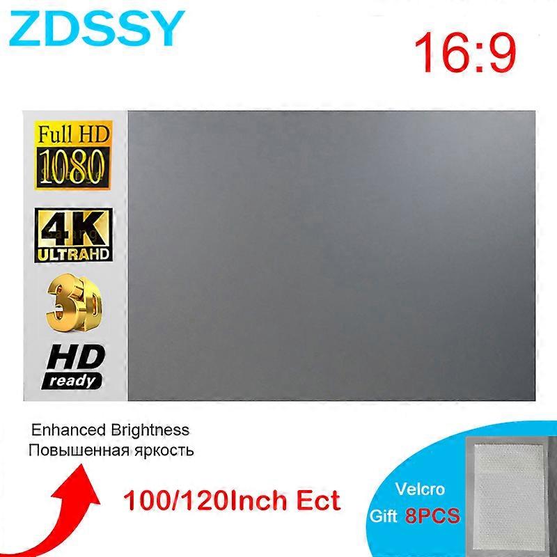 ZDSSY Fabric Projection Screen Roll Up 100 120 Inch Projector Reflective Beam Screen Portable Cloth For XGIMI H3 H2 YG300 Xiaomi