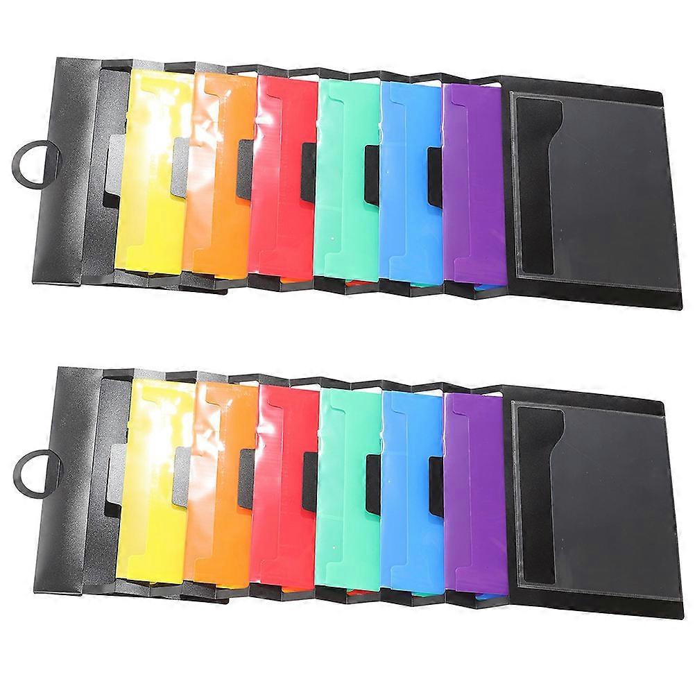 PP Material Hanging File Organizer Black Wall Document Bag for Protecting Files 2 Pieces