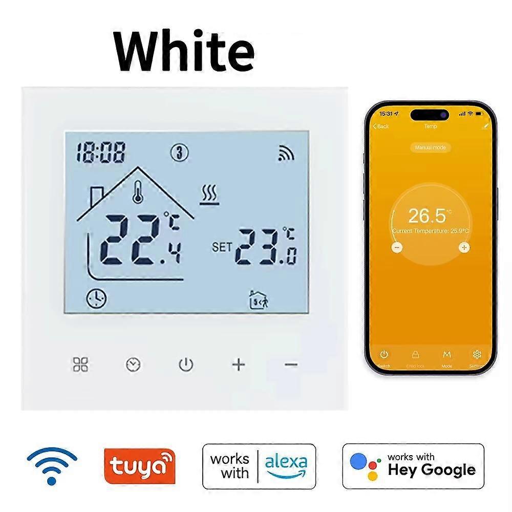 Tuya WiFi Smart Thermostat Temperature Controller for Electric Heating and Gas Boiler Touch Remote Control Works with Alexa Google Home