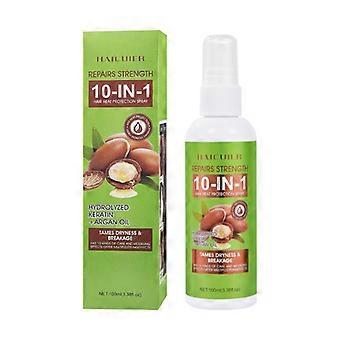 10 IN 1 Hair Heat Protection Spray, Hydrolyzed Keratin & Argan Oil Hair Treatment Mist for Repairs & Strengthes Dry Damaged Hair