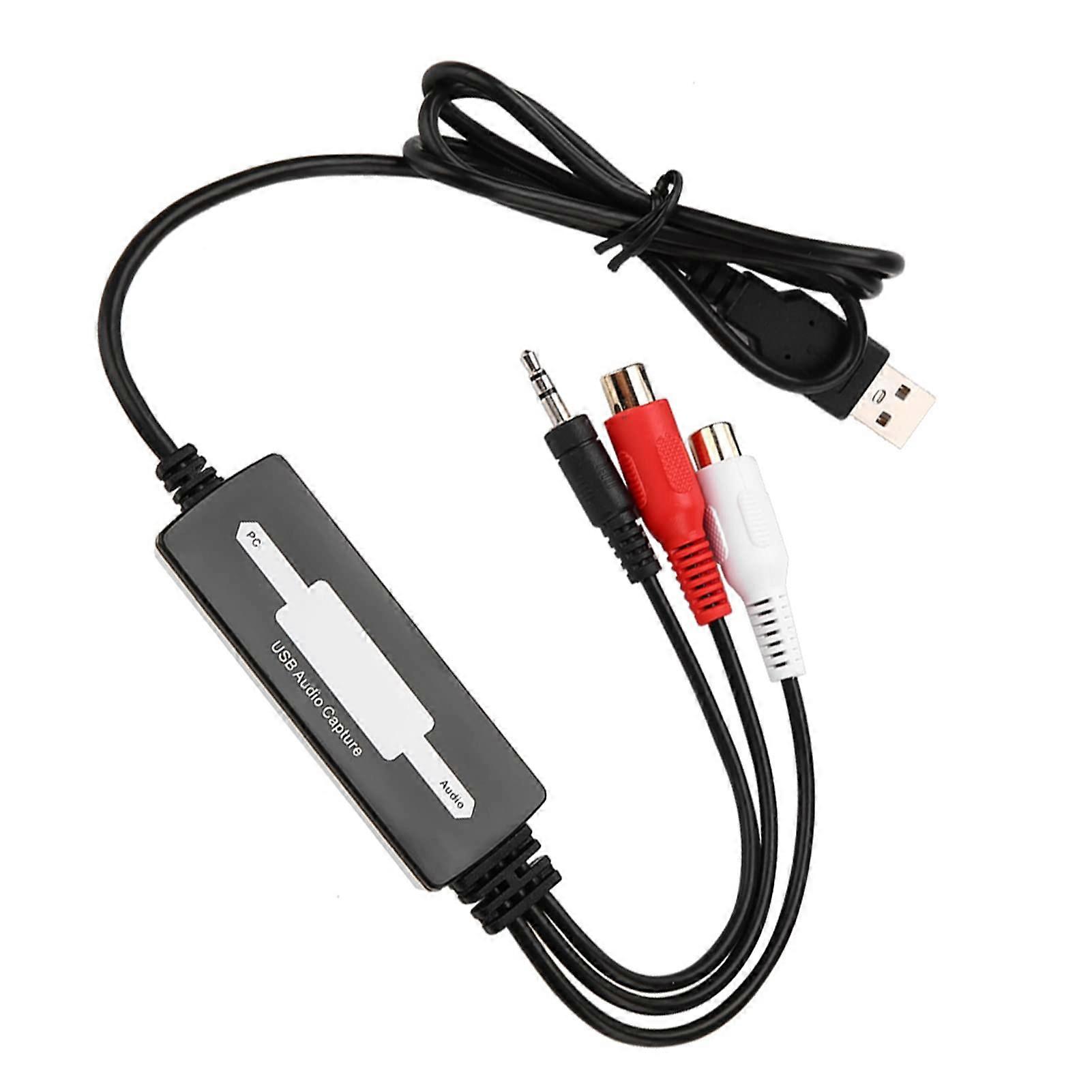 USB Audio Adapter with Noise Reduction Converts Turntables and Cassettes to MP3 for Easy Music Transfer