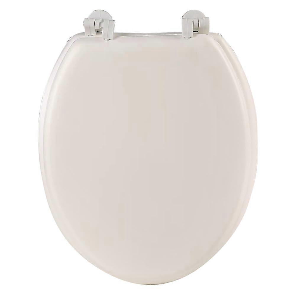 Round Soft Close Toilet Seat with Quick Release, Durable Wooden Core, Easy Install for Standard Bowls