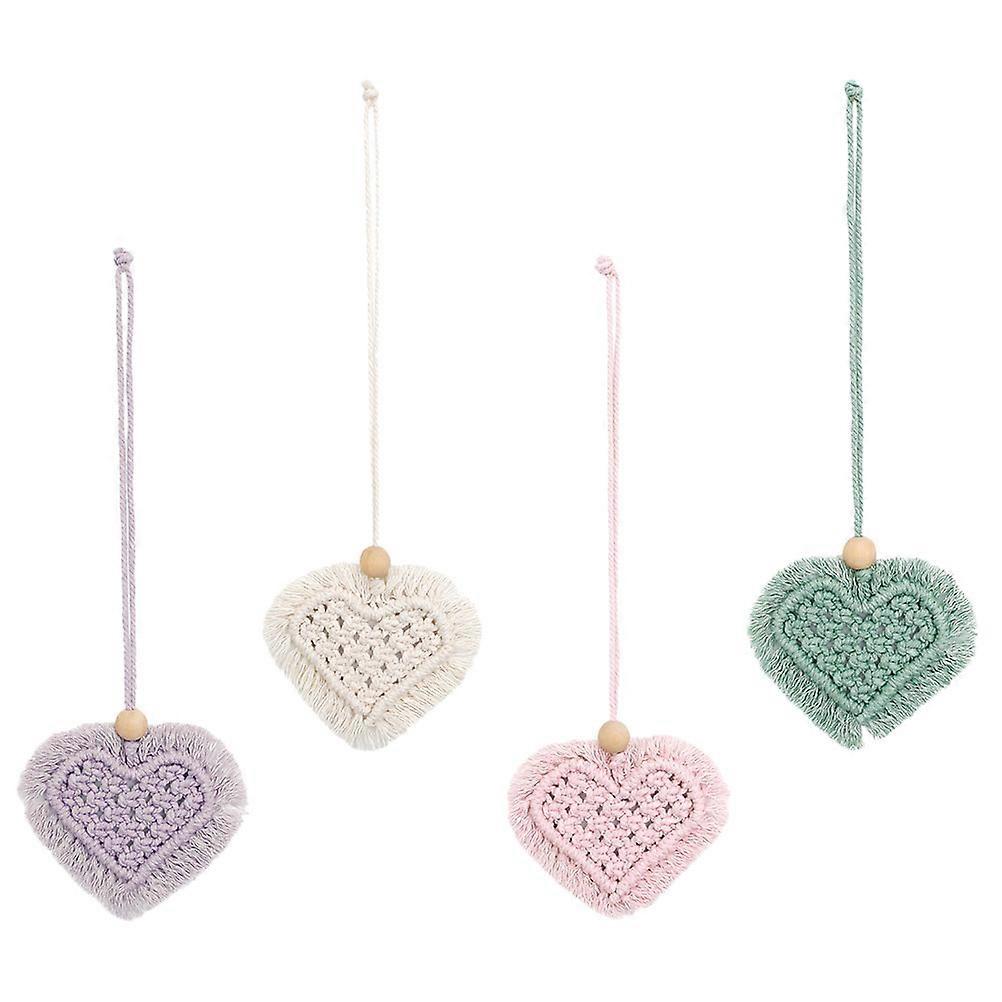 Car Pendant Bohemian Macrame Wall Hanging for Decoration 4Pcs Pack