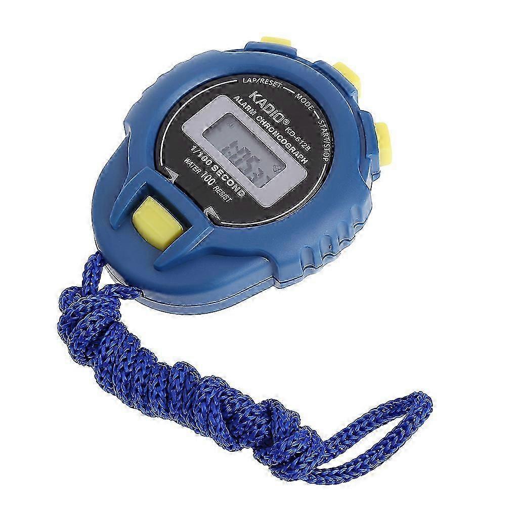 Handheld Digital LCD Sports Stopwatch Chronograph Counter Timer for w/Strap Cs fast