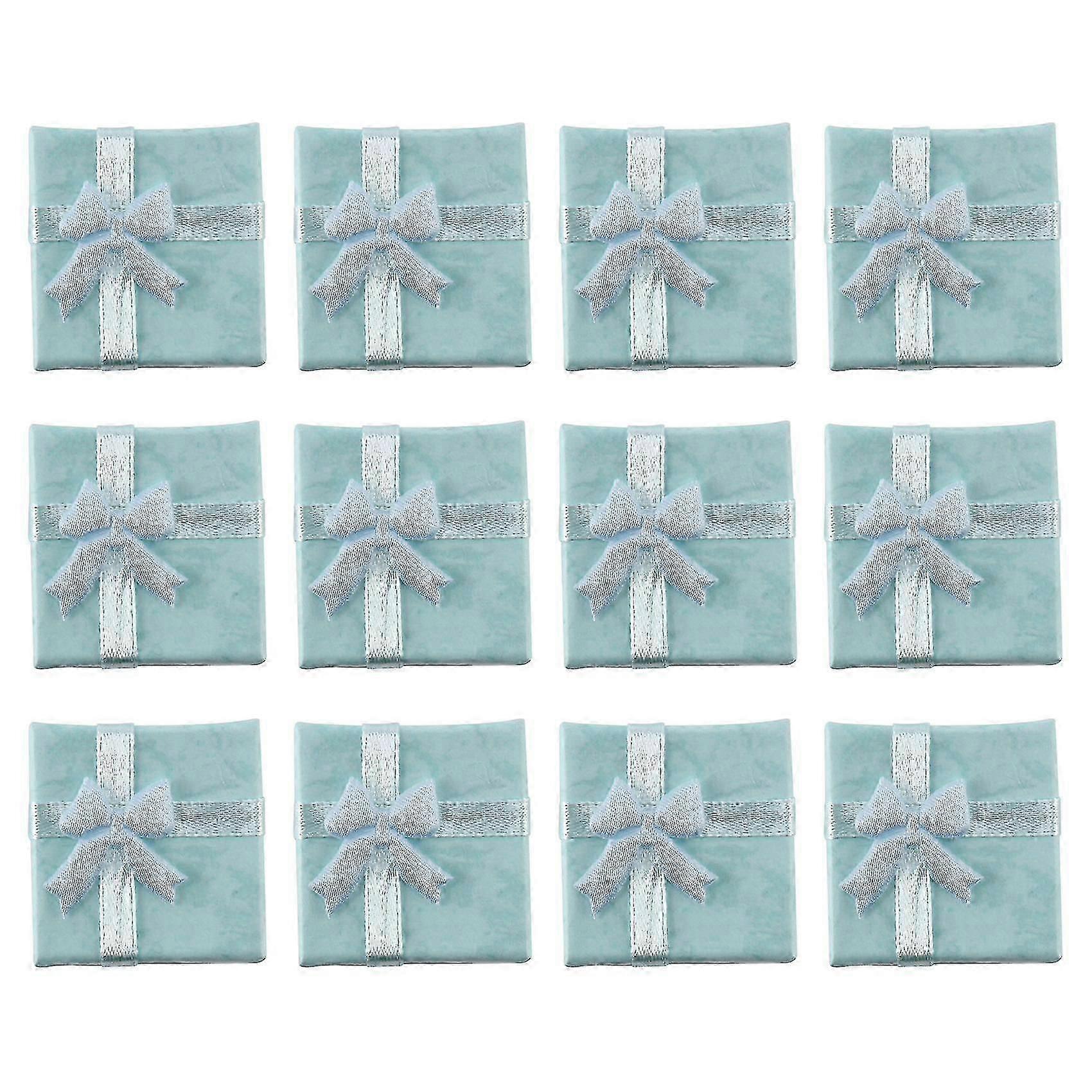 12pcs BlueJewelry Ring Earrings Bangle Gift Boxes Cutely Small Gift Box
