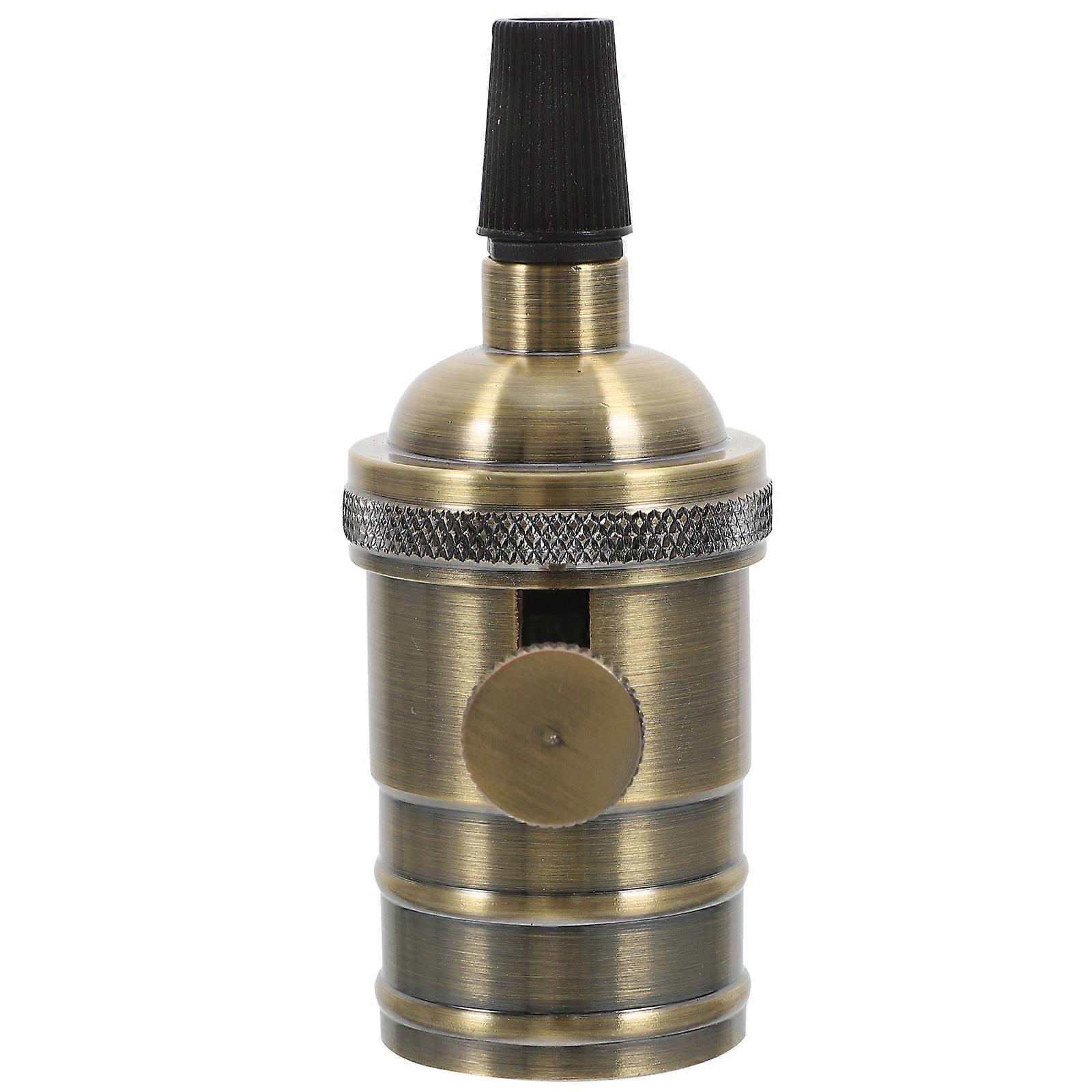 Golden Vintage Aluminum Light Socket with Switch for Home Pendant and Table Lamps  Eeasy Installation