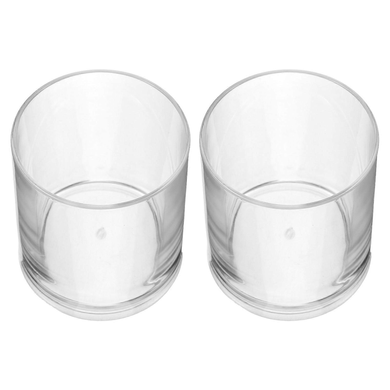 Vasos de chupito acrílicos transparentes para beber, 2 unidades, redondos e irrompibles