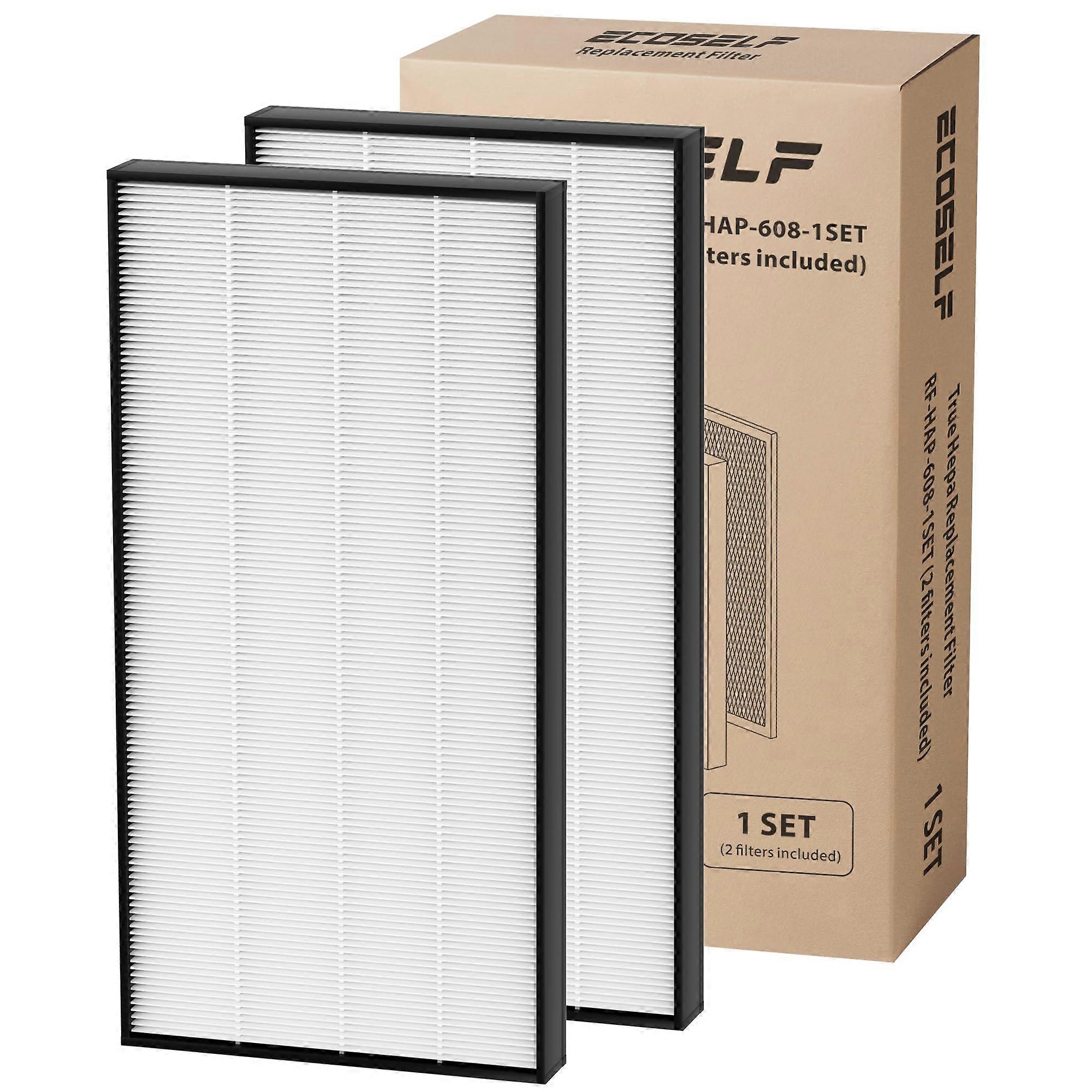 Air Purifier Replacement Filter HAP608 HEPA with Activated Carbon, TripleLayer Filtration, 2 Pack
