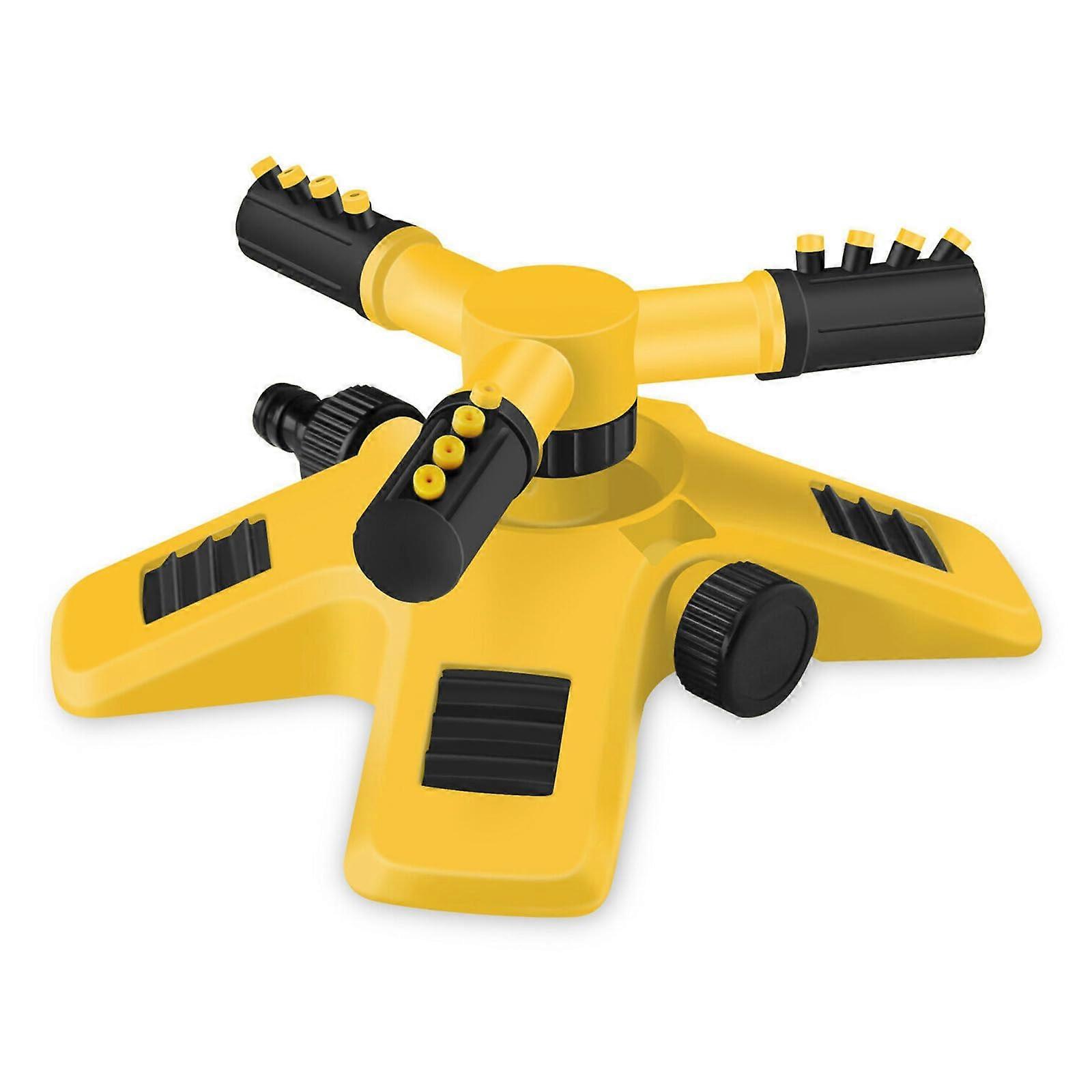 Garden Sprinkler 360° Automatic Rotating Adjustable Lawn Watering System with Quick Hose Connection