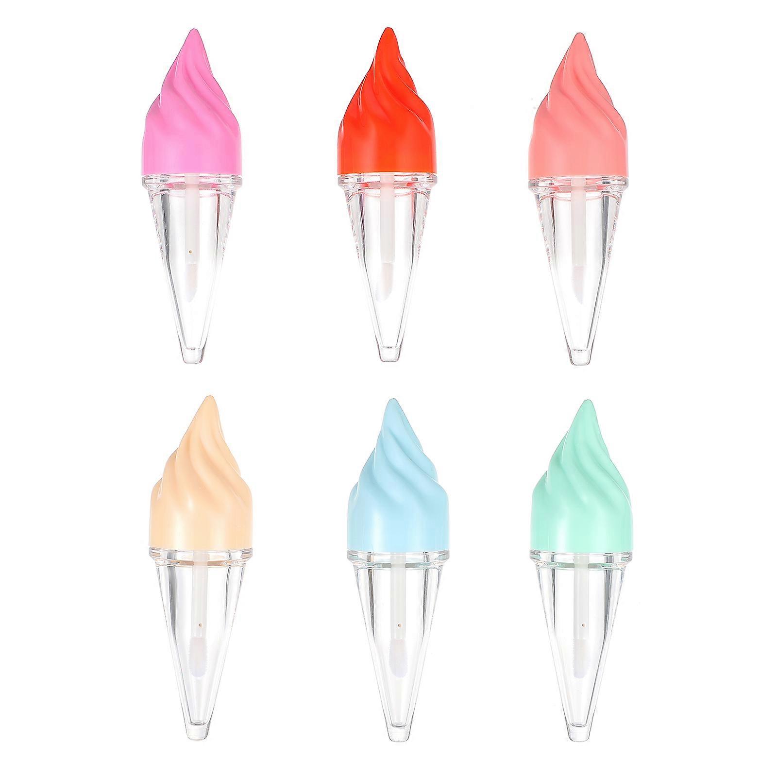 Ice Cream Lipstick Container for DIY Use 6Pcs Assorted Color Pack