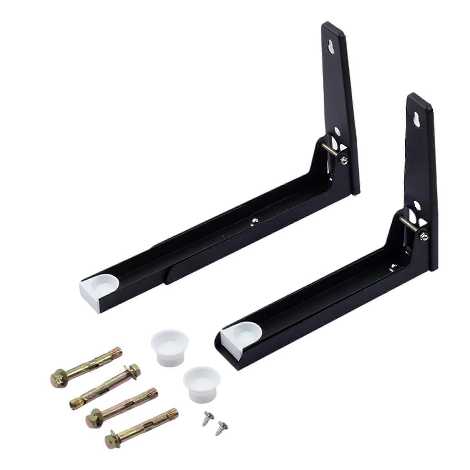 Adjustable Width Heavy Duty Stainless Steel Wall Mounted Microwave Shelf for Space Saving Storage