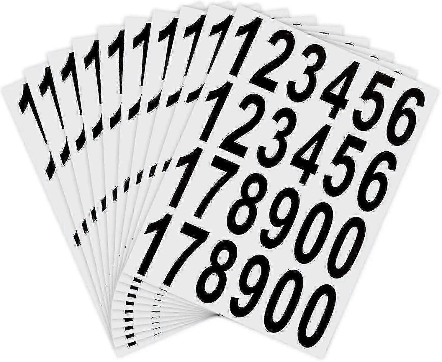 2026 Waterproof Mailbox Number Stickers 5cm - 10 Sheets Self-Adhesive