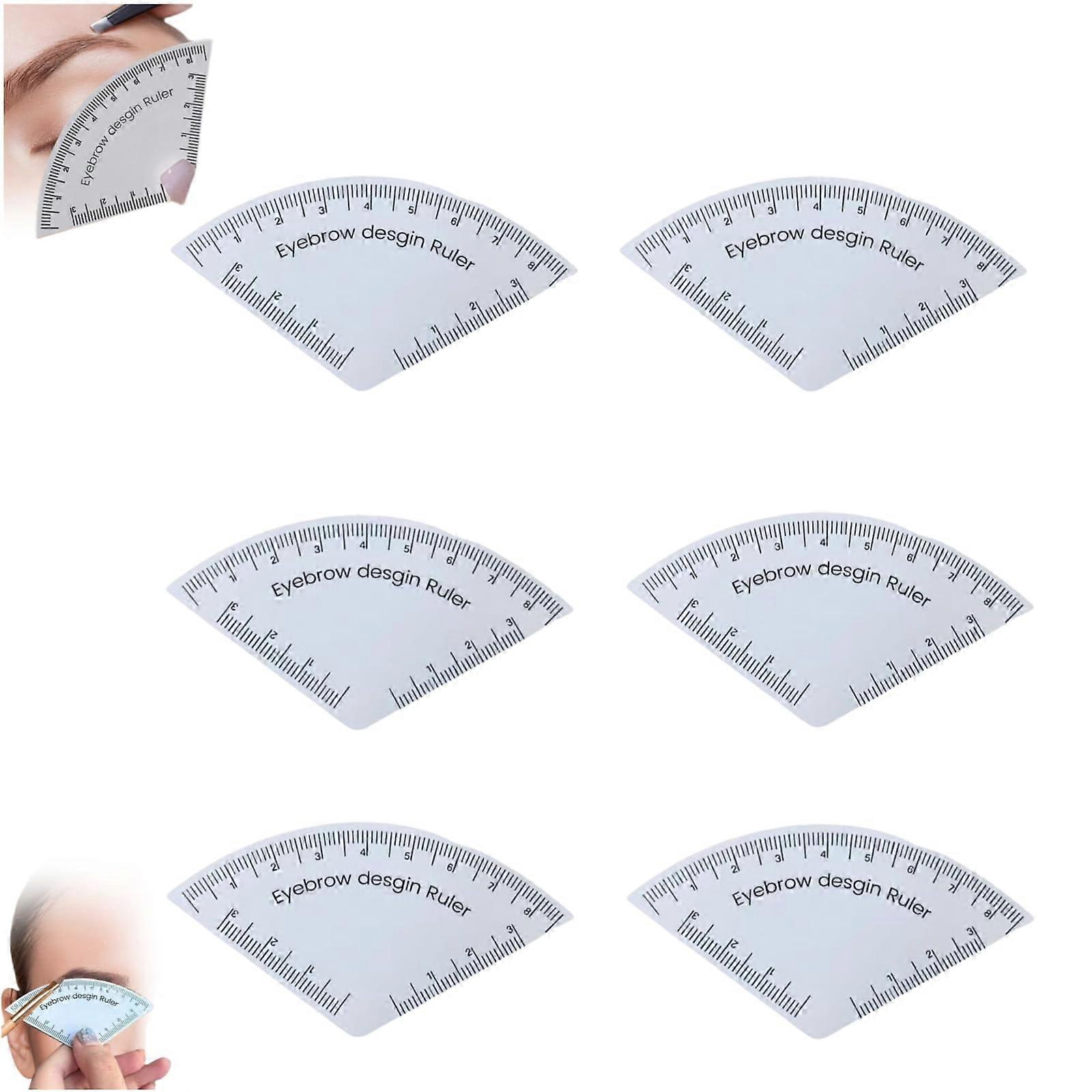 Eyebrow Ruler and Stencil Set 6PCS for Accurate Brow Shaping and Mapping in Microblading