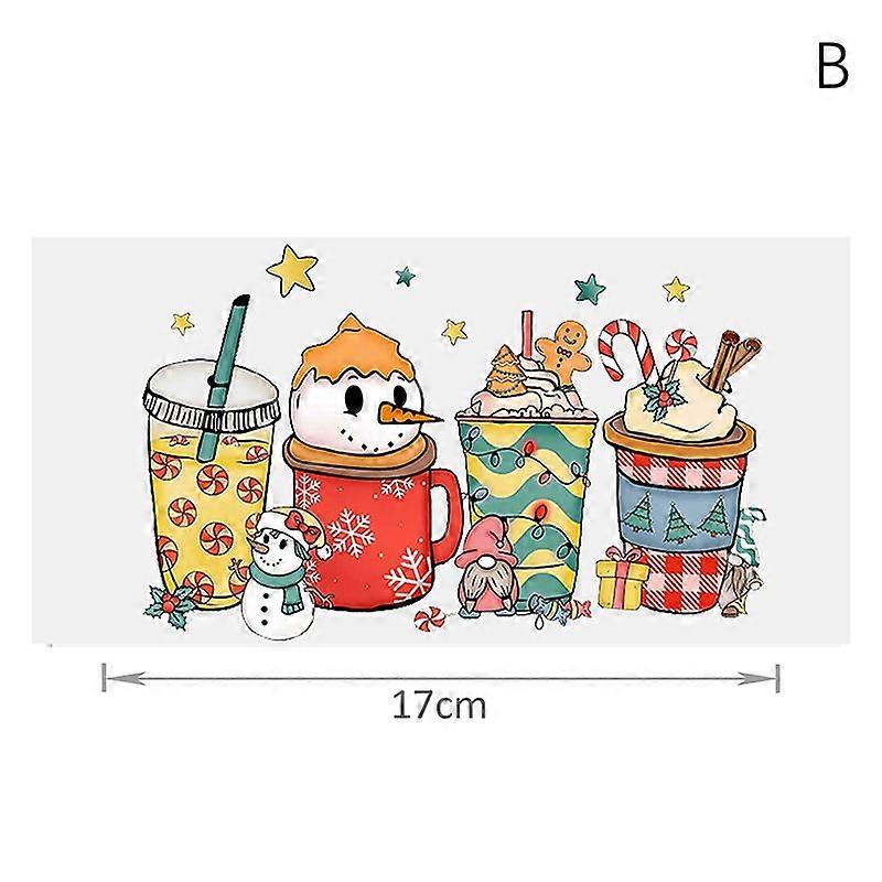 UV DTF Transfers Stickers Christmas Theme Pattern Beautiful Decoration