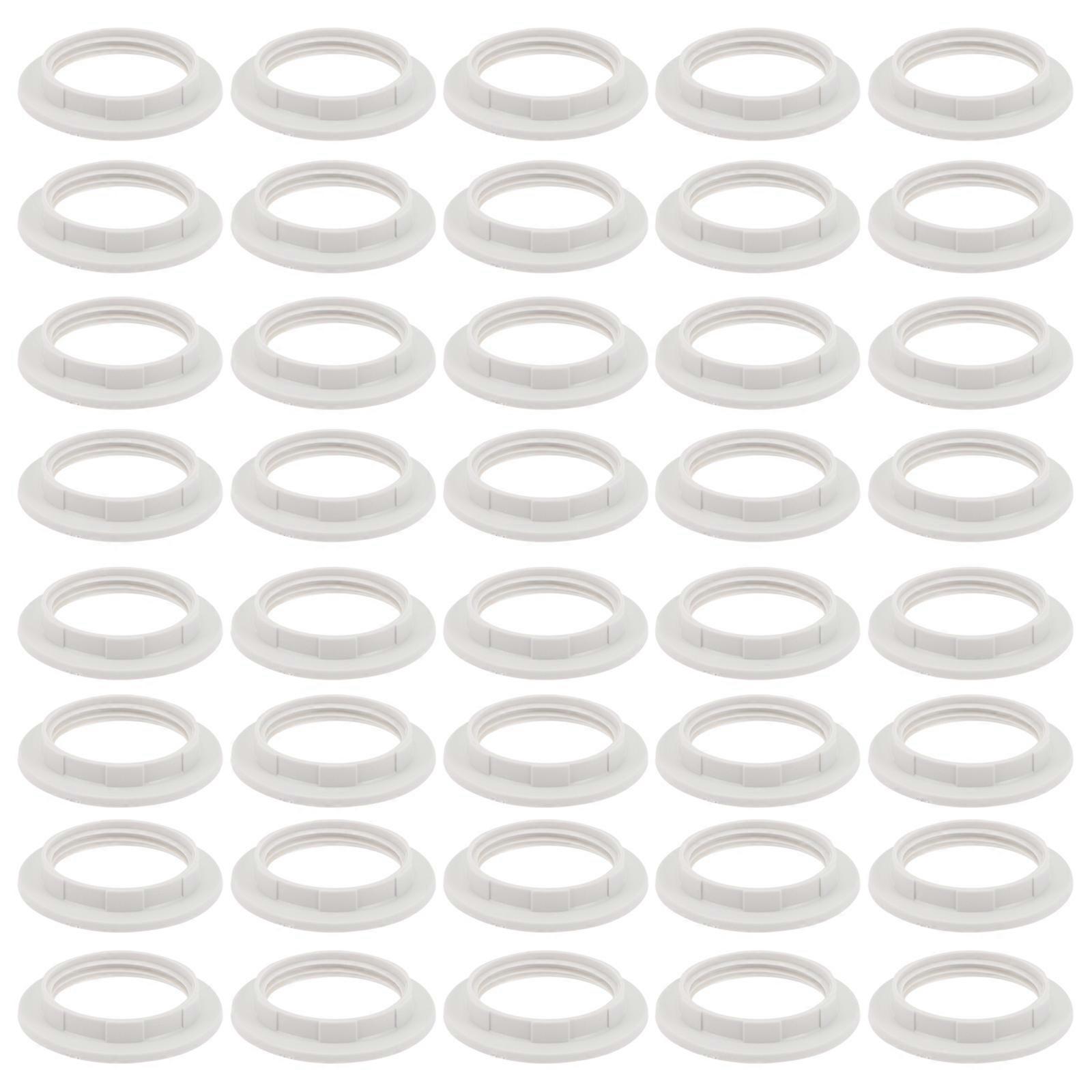 Household Socket Ring Plastic Lamp Head Ring for Lamp Use 40Pcs