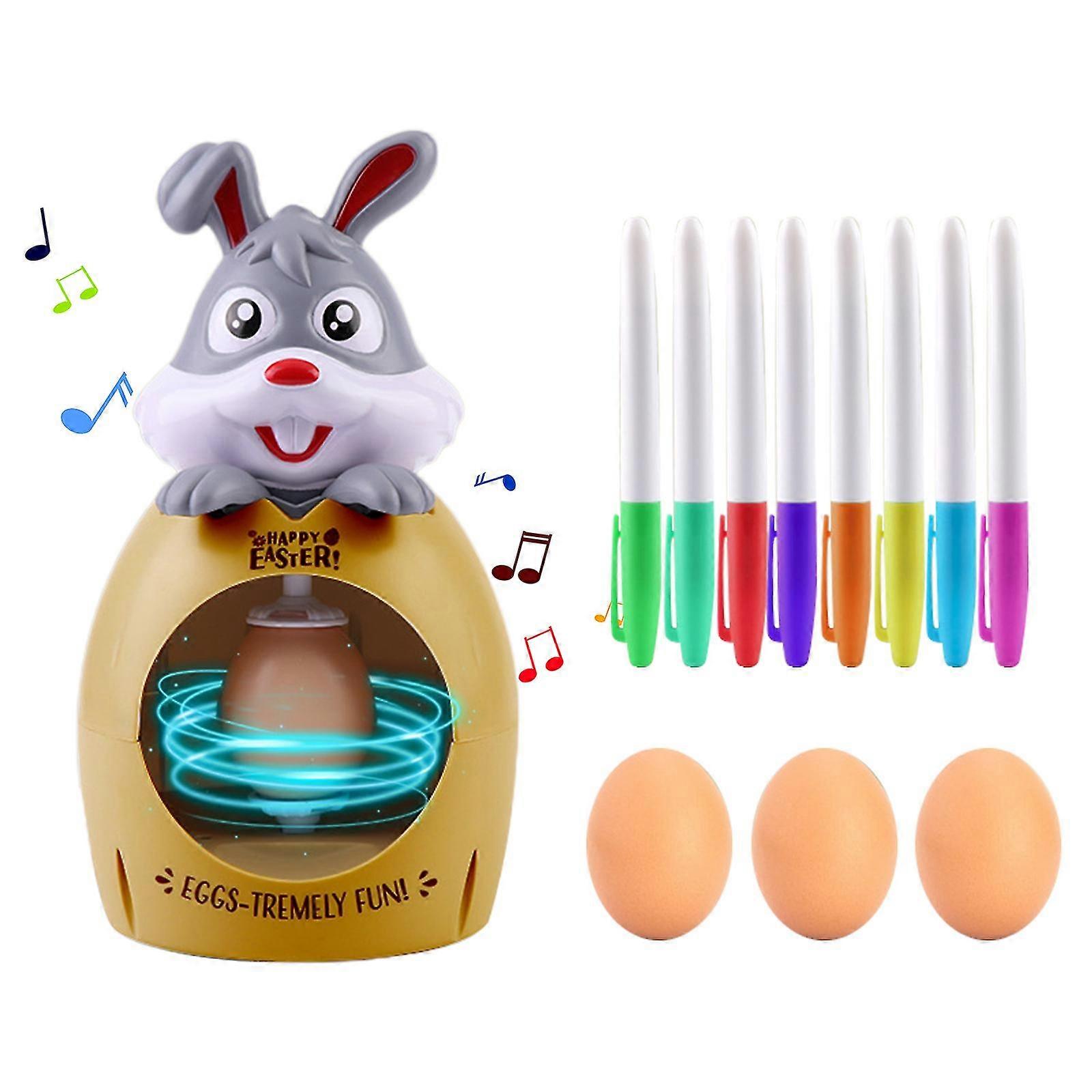 The Eggmazing Easter Egg Mini Decorator Kit Arts And Crafts Set - Includes Egg Decorating Spinner 26-27s
