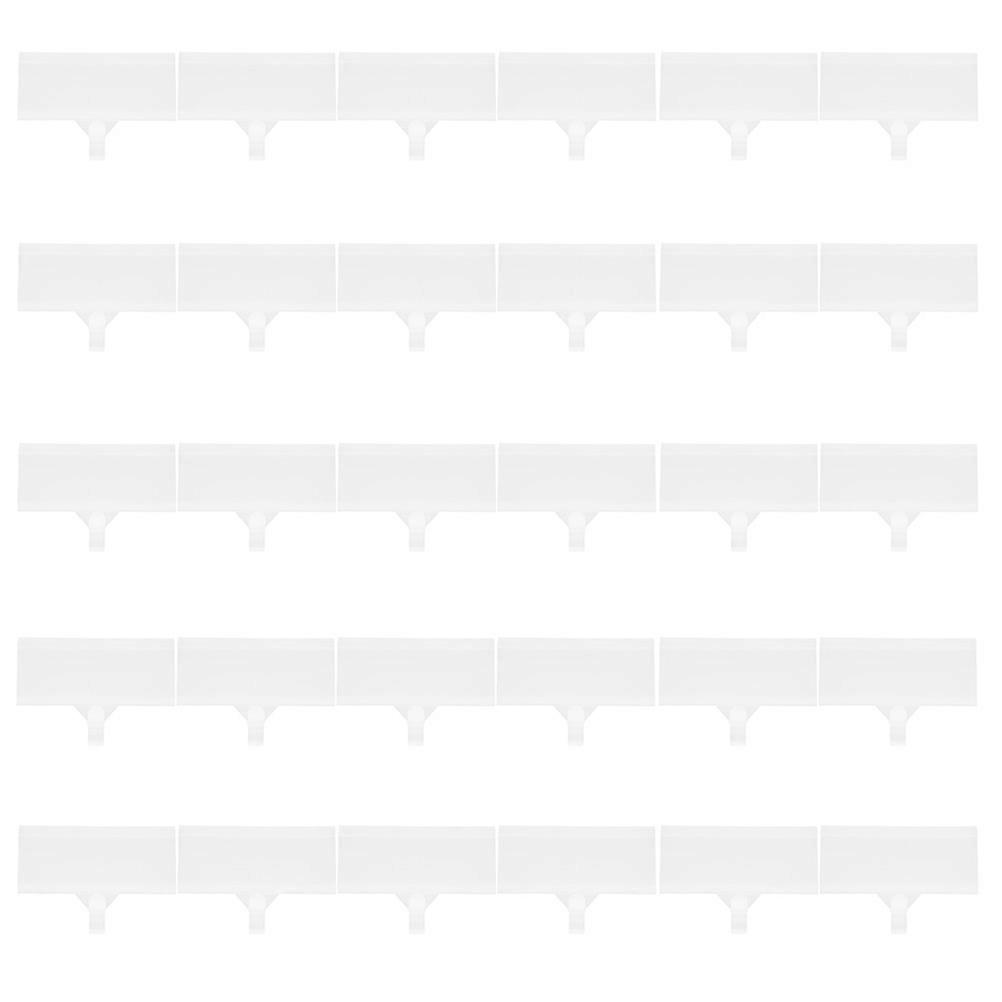 Plastic Shelf Labels for Storage 120Pcs Wire Rack Label Holders White