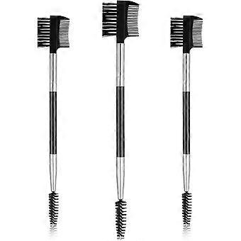 Eyebrow brushes, eyelash comb, portable eyelash separator, eyebrow brush, double comb, professional eye makeup tools for women and girls