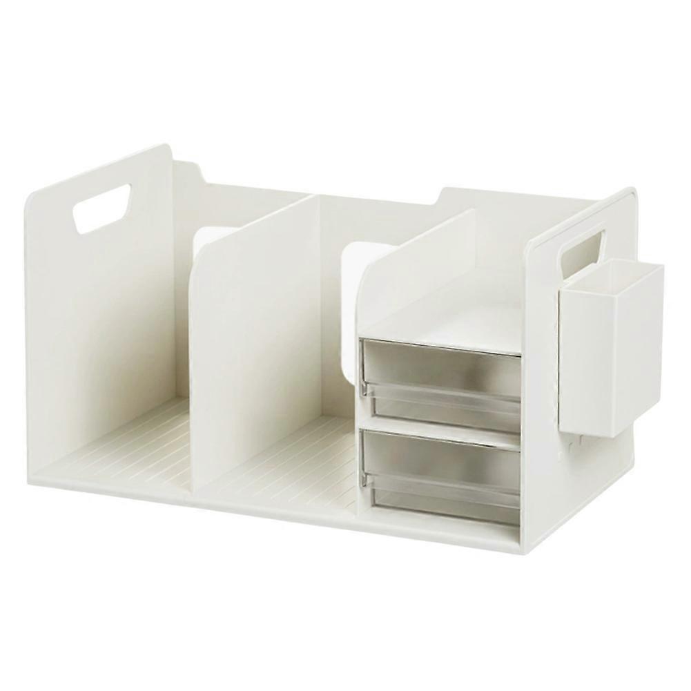 Bookstand Storage Rack with Drawers for Student Bookshelf Blocking