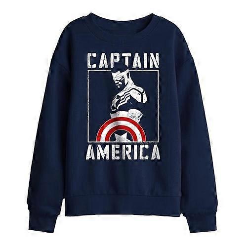 Captain America Childrens/Kids Stencil Sweatshirt