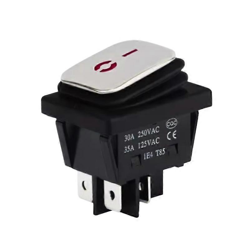 for Bread Maker Welding Machine High Current 30A Waterproof Rocker Toggle Switch High Power KCD4 with Indicator Light Accessories 4-pin Red Indicator