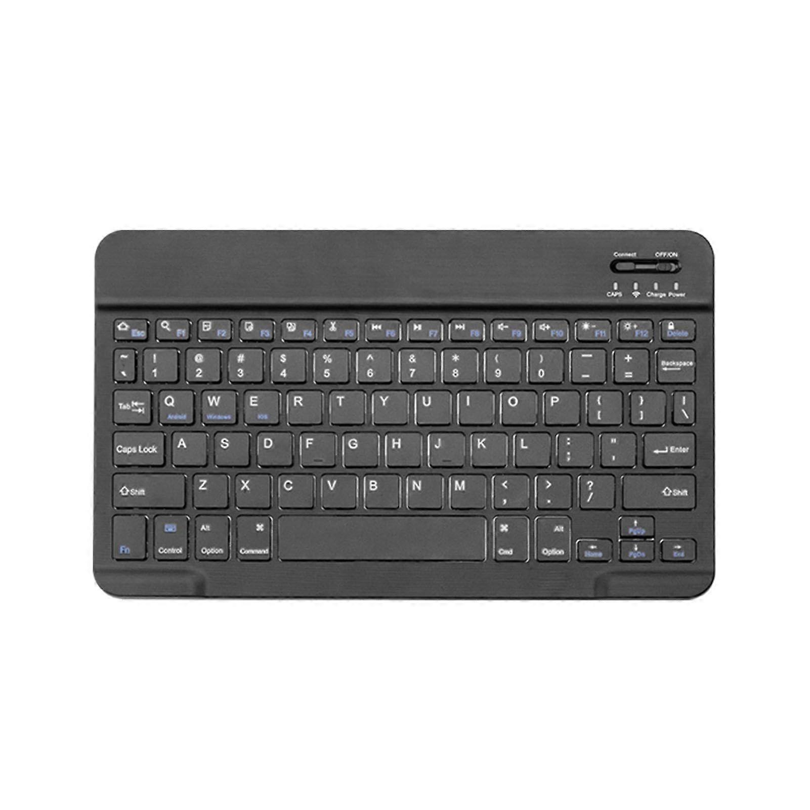 Wireless Keyboard with Ergonomic Typing Comfort, Rechargeable Battery, Slim Compact Design Black