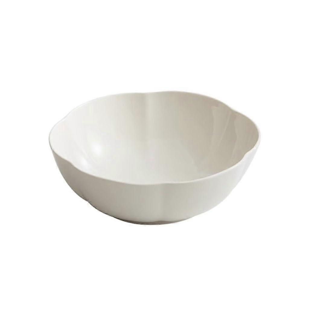 Large Capacity Ceramic Soup Bowl for Salad and Noodles, Elegant Stackable Dinner Bowl