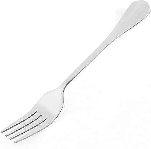 Stainless Steel Dinner Fork 7 Inch Silver Tone Durable Easy Clean for Restaurant Kitchen Use