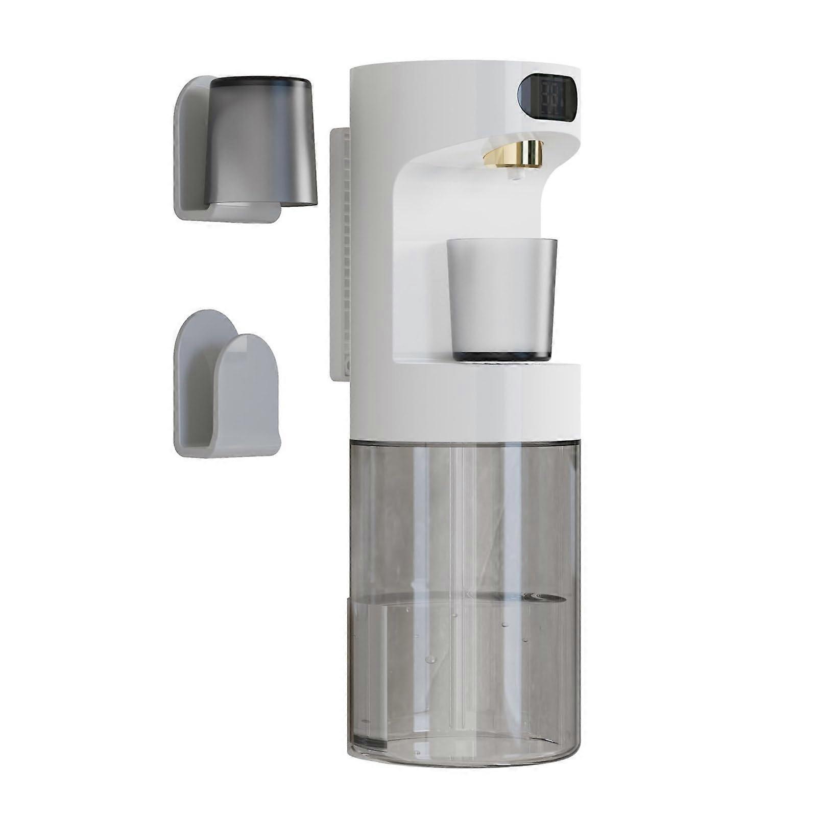 Automatic Mouthwash Dispenser with LED Display, Wall Mounted, 4 Modes, Smart Sensor Operation, White