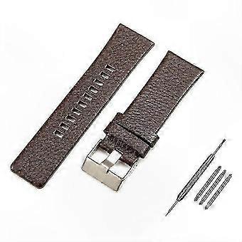 Leather Watch Strap 22mm 24mm 26mm 28mm 30mm Litchi Grain Band for Diesel Watches SZRH Brown