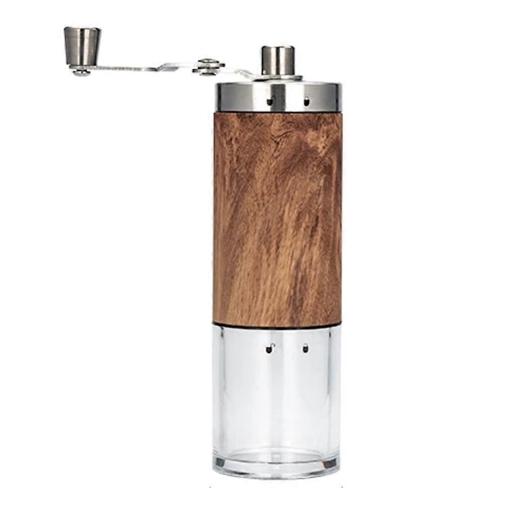 Manual Coffee Grinder with Adjustable Settings, Foldable Handle, Ceramic Burr, Easy to Clean, Brown