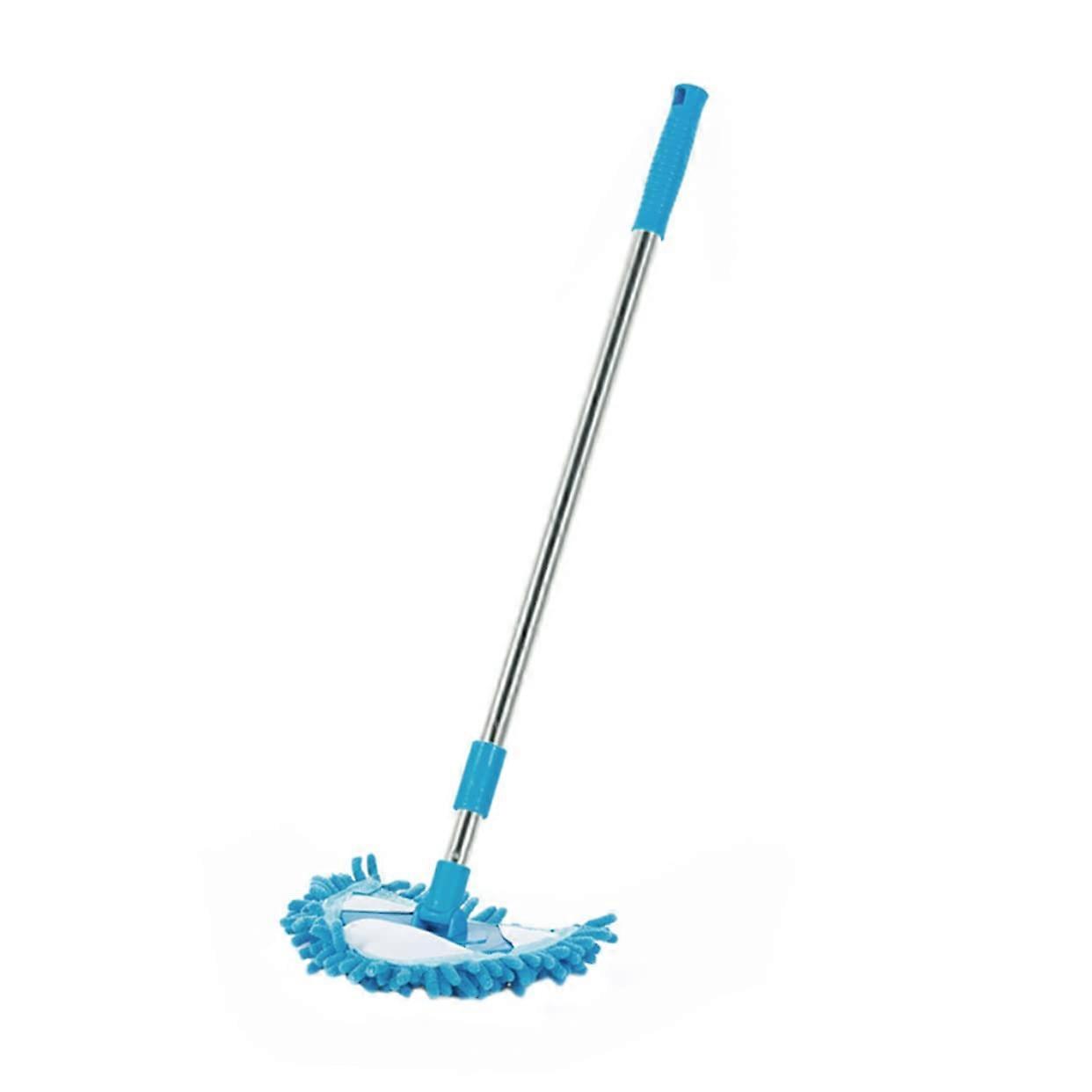 Triangle Mop with 180° Rotatable Head, Extendable Handle for Corner Cleaning on Hard Floors