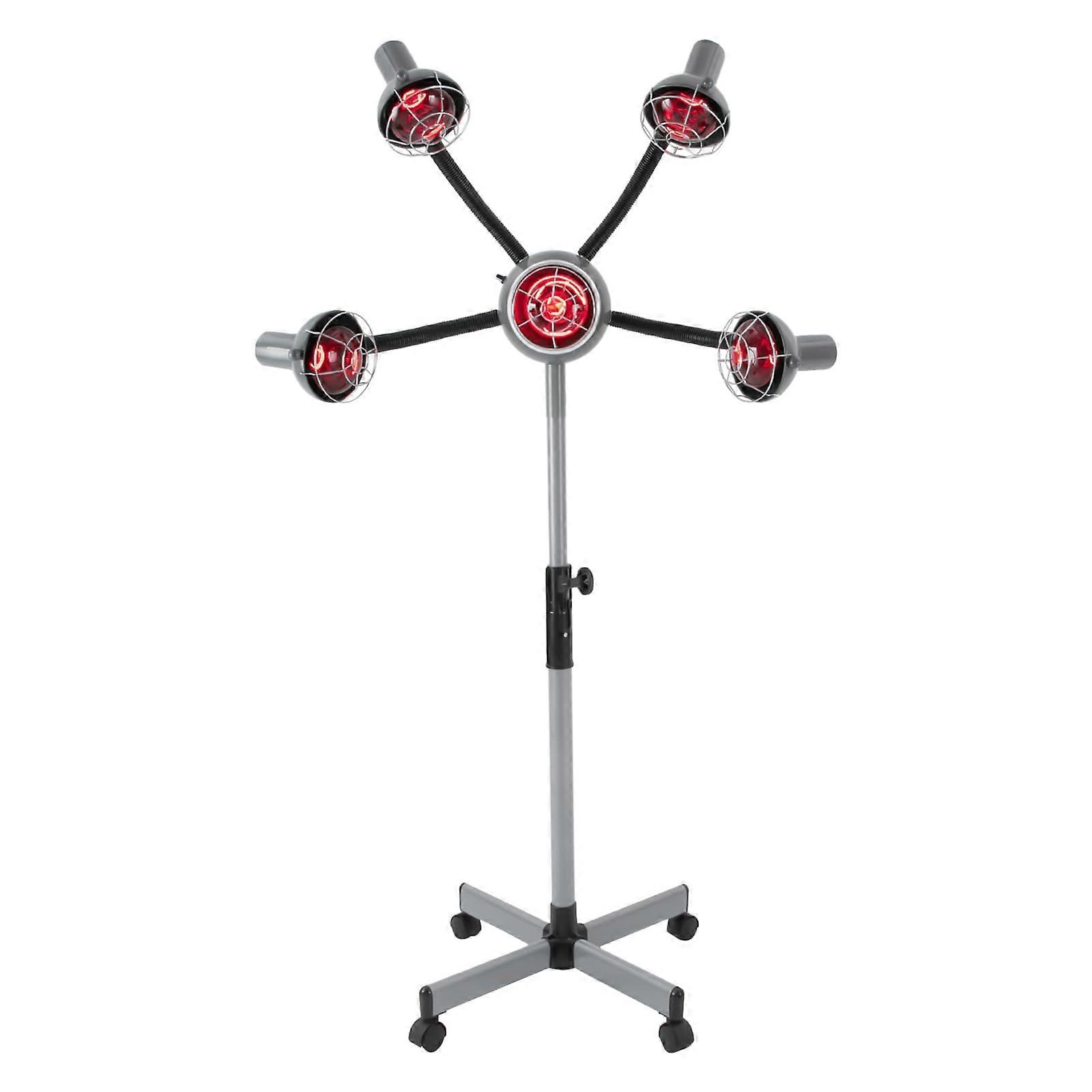 5 Head Infrared Hair Color Processor with Adjustable Height and Temperature for Salon Styling