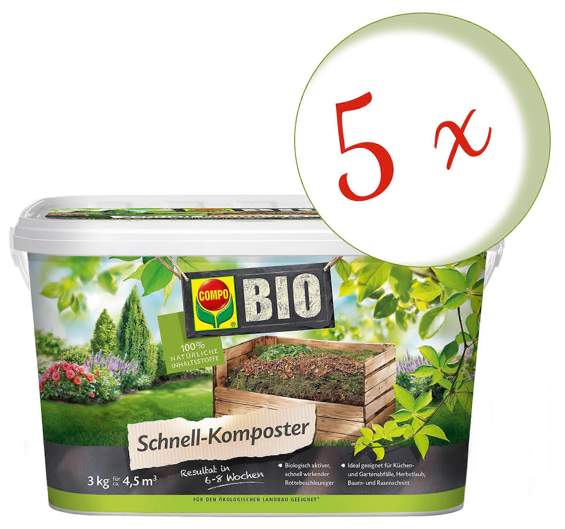 5 x COMPO BIO Schnell-Komposter, 3 kg